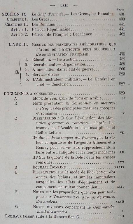 L'administration militaire dans l'antiquitè.