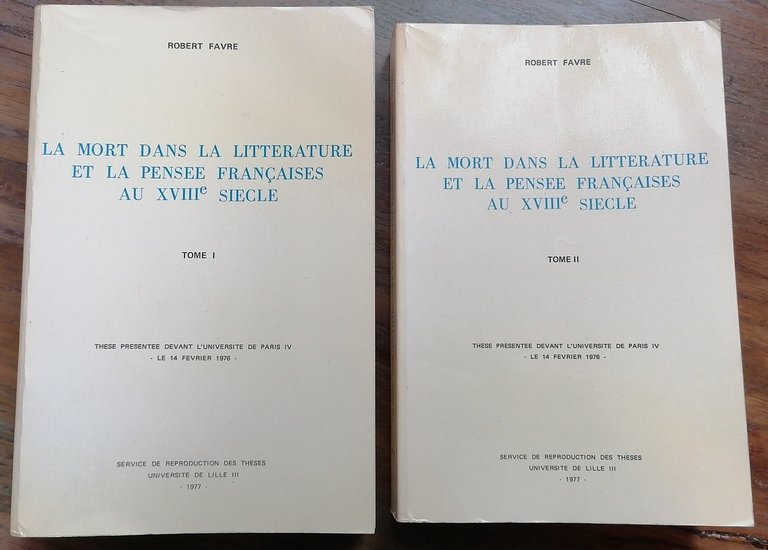 La mort dans la littérature et la pensée françaises au …