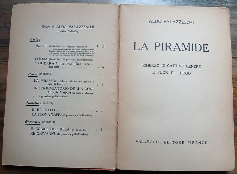 La Piramide. Scherzo di cattivo genere e fuor di luogo.