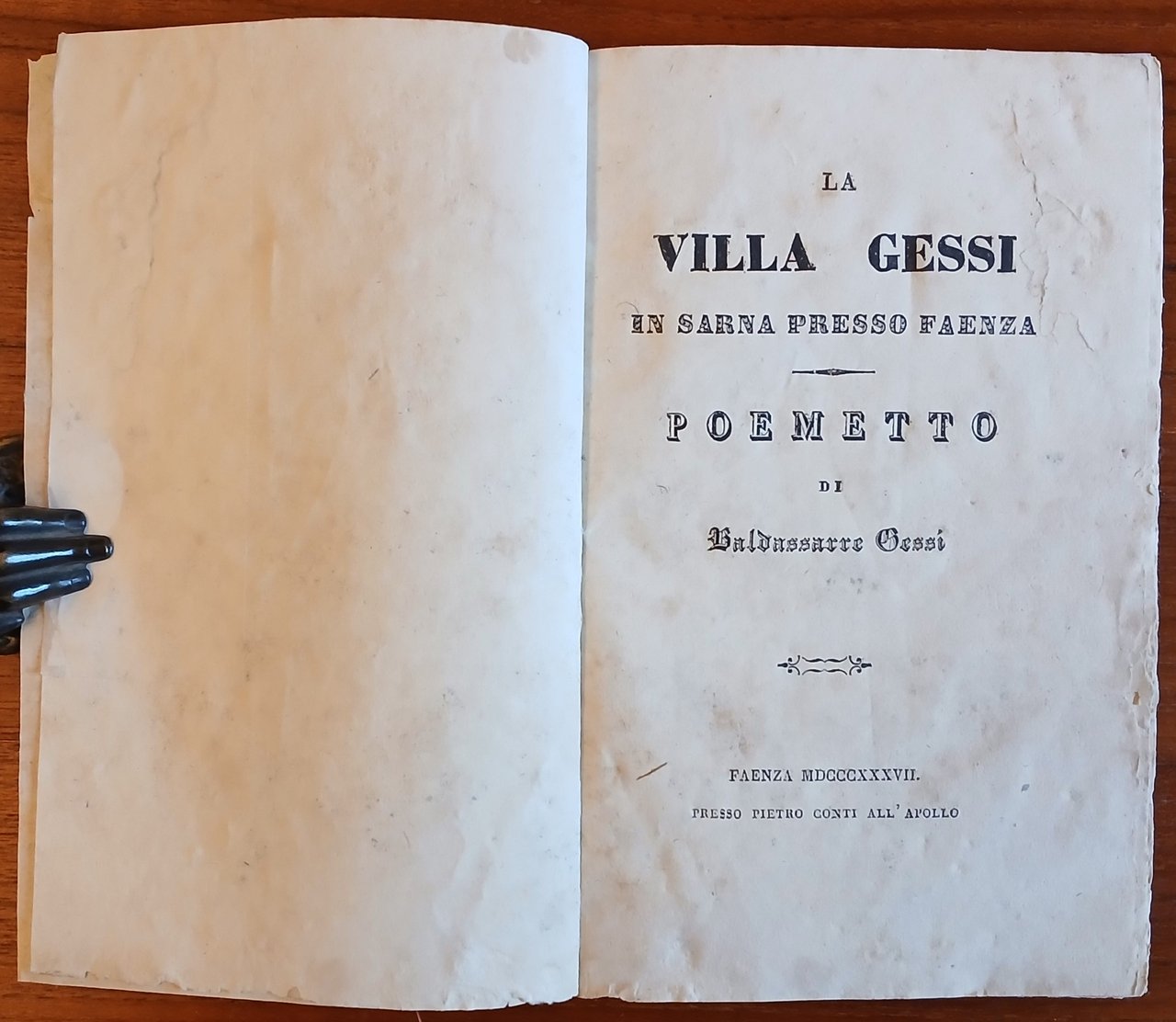La Villa Gessi in Sarna presso Faenza. Poemetto di Baldassarre … | Immagine principale