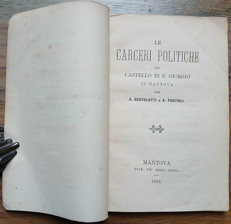 Le carceri politiche del castello di S. Giorgio in Mantova.