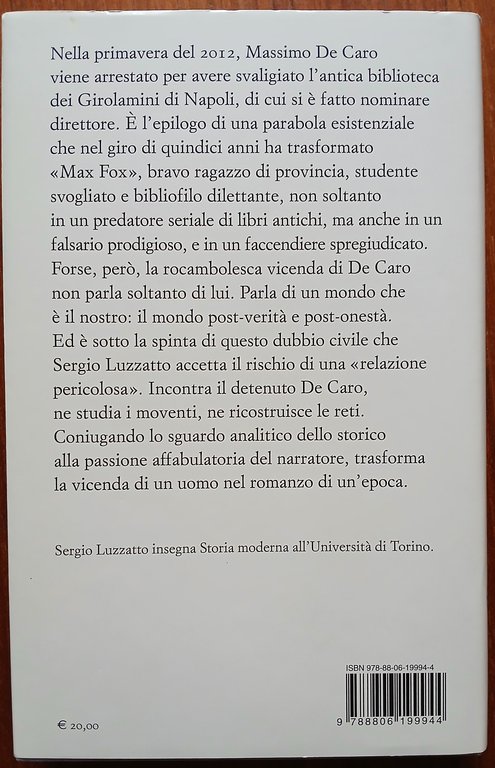 Max Fox, o le relazioni pericolose.