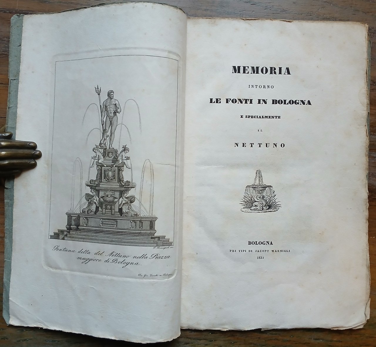 Memoria intorno le fonti in Bologna e specialmente il Nettuno.