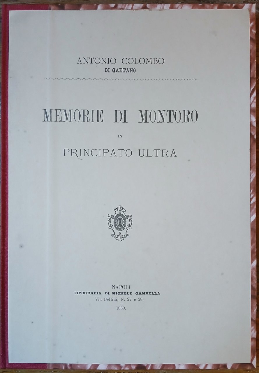 Memorie di Montoro in Principato Ultra.