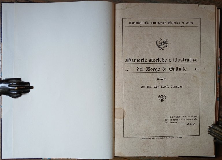 Memorie storiche e illustrative del Borgo di Galliate.