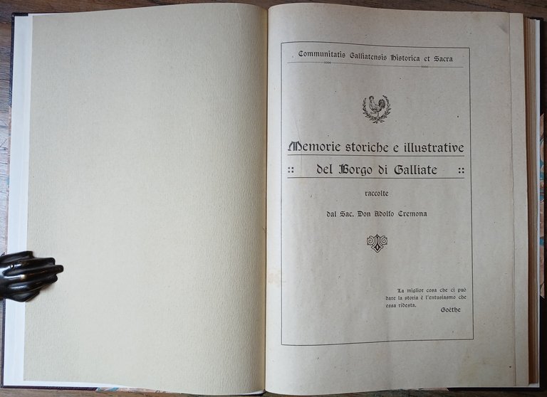Memorie storiche e illustrative del Borgo di Galliate.