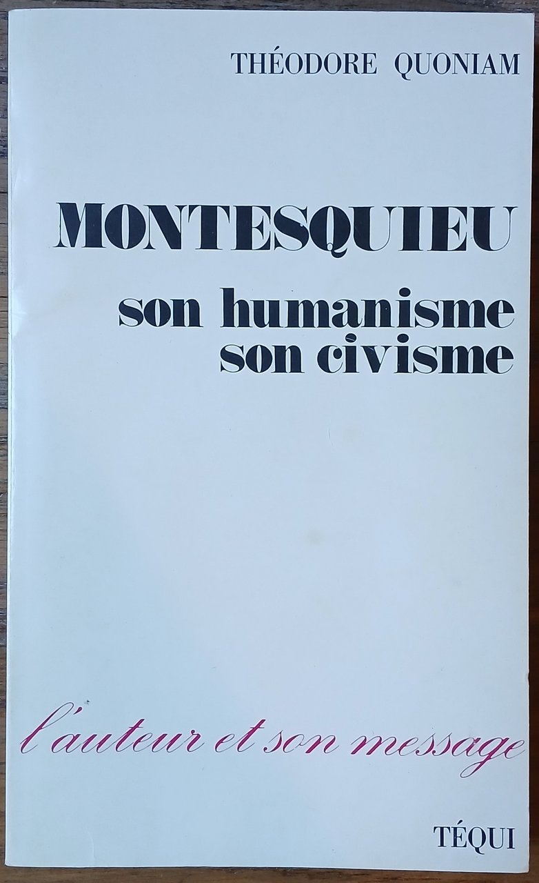 Montesquieu son humanisme son civisme. | Immagine principale