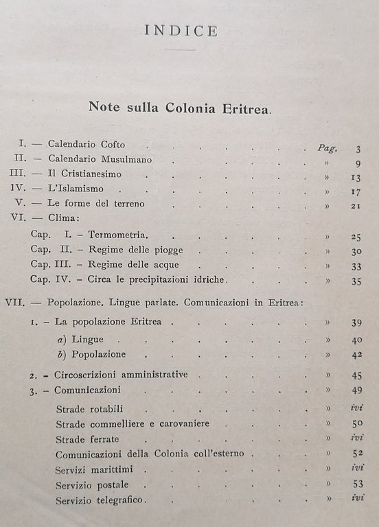 Notizie e studi sulla Colonia Eritrea.