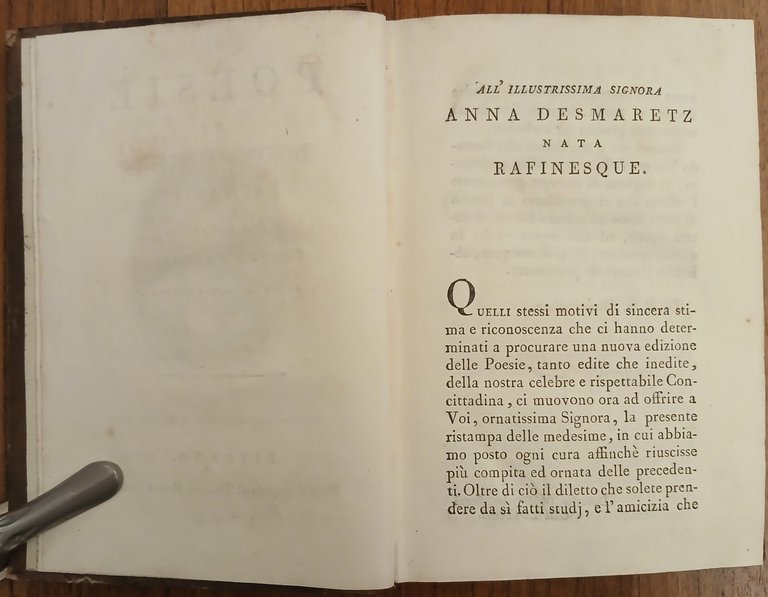 Poesie di Fortunata Sulgher Fantastici, fra gli arcadi Temira Parraside …