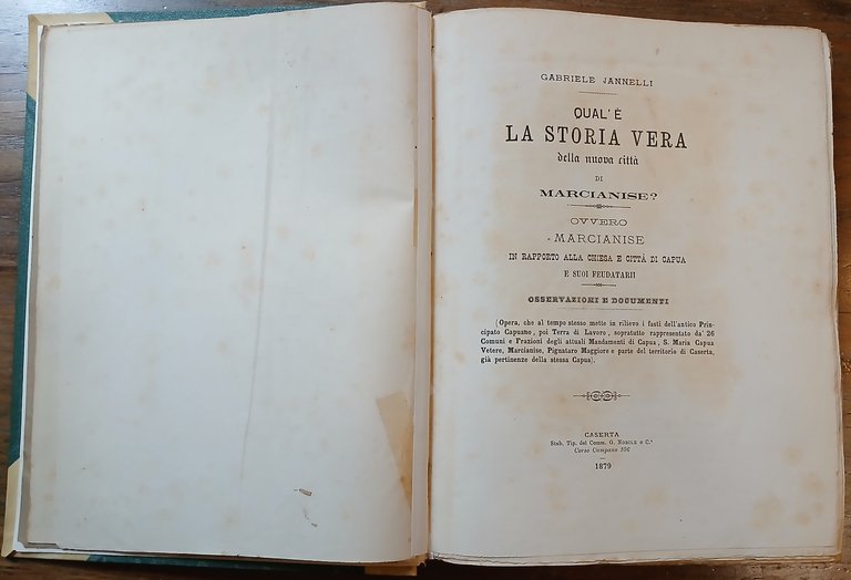 Qual'è la storia vera della nuova città di Marcianise? Ovvero …