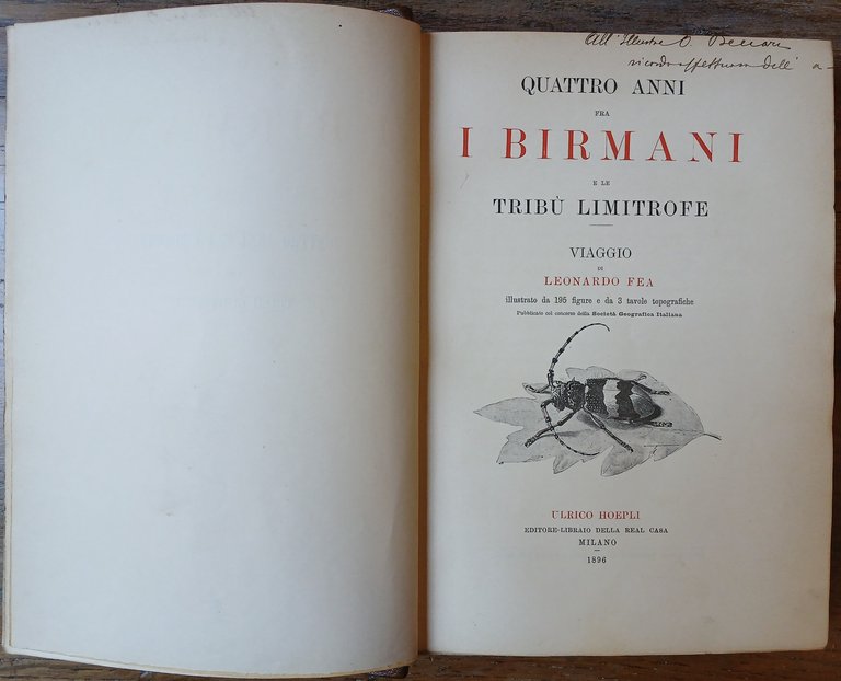 Quattro anni fra i Birmani e le tribù limitrofe. Viaggio …