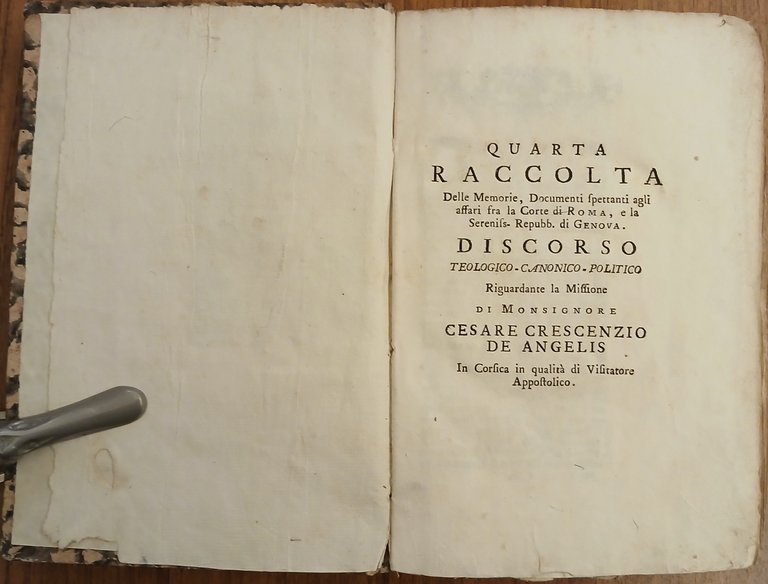 “Raccolta di documenti, memorie, e manifesti fin ora pubblicati intorno …