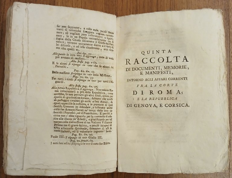 “Raccolta di documenti, memorie, e manifesti fin ora pubblicati intorno …