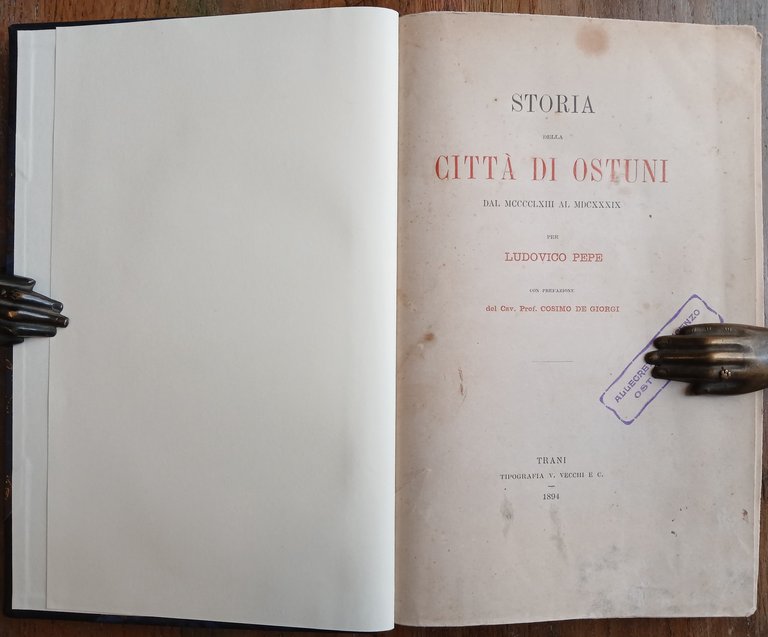 Storia della Città di Ostuni dal MCCCCLXIII al MDCXXXIX.