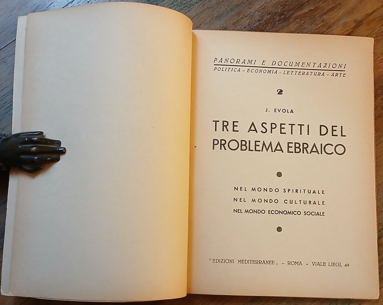 Tre aspetti del problema ebraico. Nel mondo spirituale. Nel mondo …