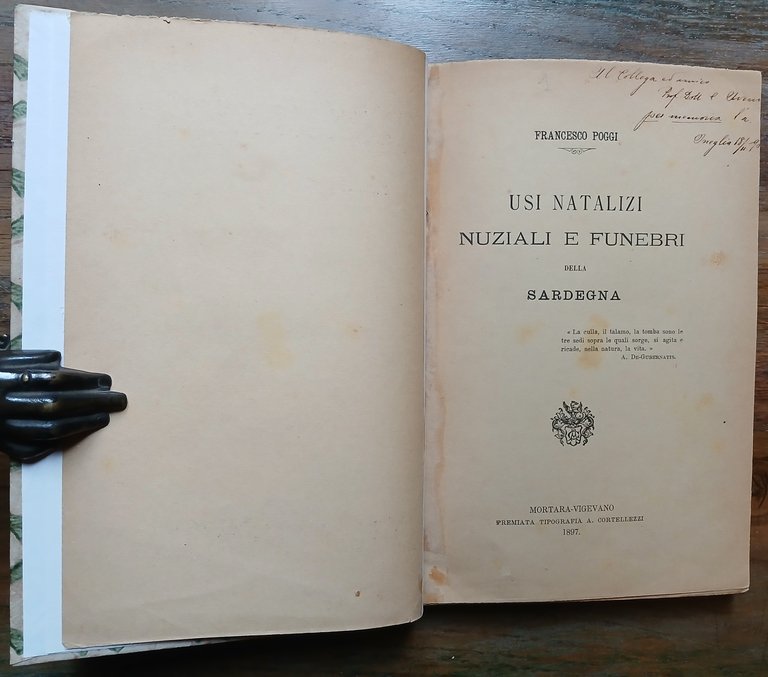 Usi natalizi nuziali e funebri della Sardegna.