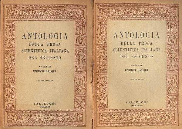 ANTOLOGIA DELLE PROSA SCIENTIFICA ITALIANA DEL SEICENTO