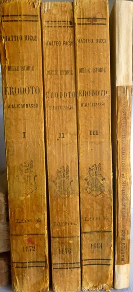 Delle istorie di Erodoto d'Alicarnasso (completo: 3 volumi più il …