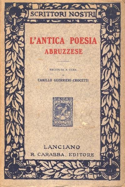 L'ANTICA POESIA ABRUZZESE