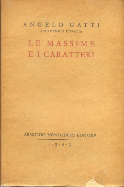 LE MASSIME E I CARATTERI