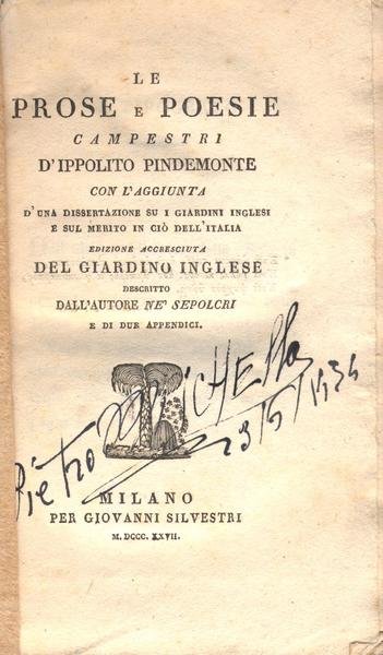 LE PROSE E LE POESIE CAMPESTRI D'IPPOLITO PINDEMONTE e LE …