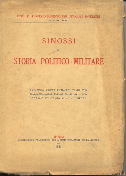 SINOSSI DI STORIA POLITICO-MILITARE