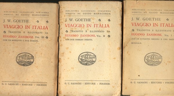 VIAGGIO IN ITALIA. VOLUMI I-II-III. opera completa