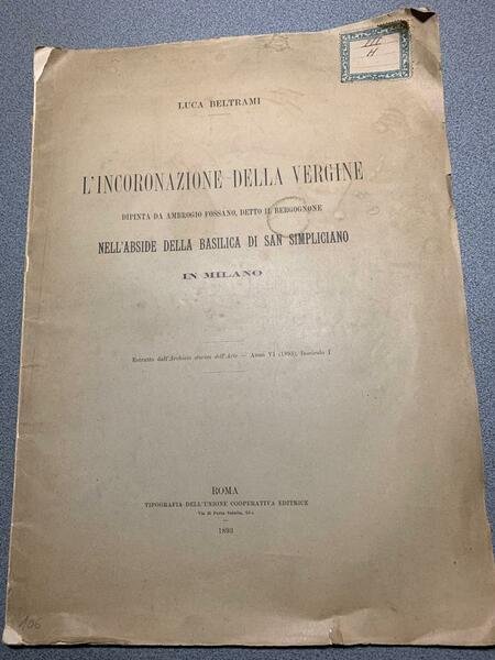 L'incoronazione della Vergine dipinta da Ambrogio Fossano detto il Bergognone …