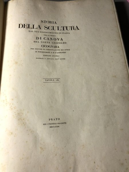 Storia della scultura dal suo risorgimento in Italia fino al …