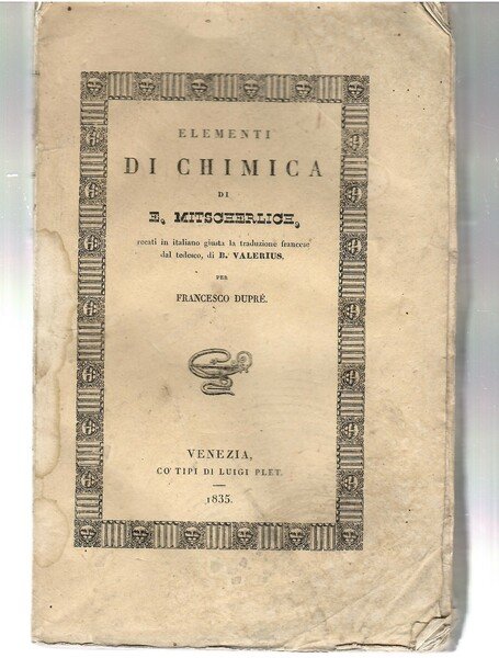 Elementi di Chimica. Tomo primo