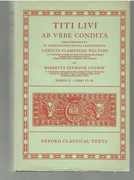 Ab Urbe Condita Tomus I Libri I-V
