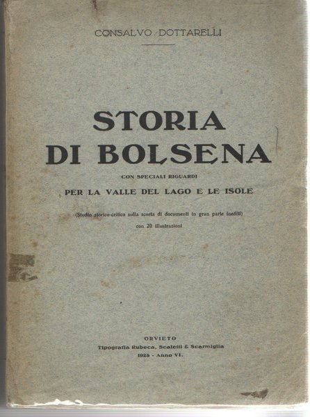 Storia di Bolsena con speciali Riguardi per la Valle del …
