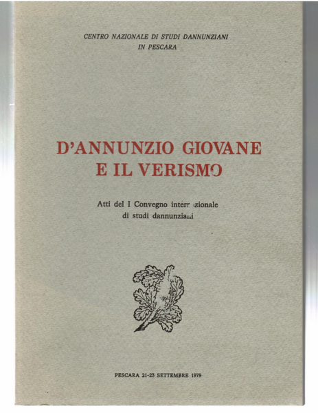 D'Annunzio giovane e il Verismo