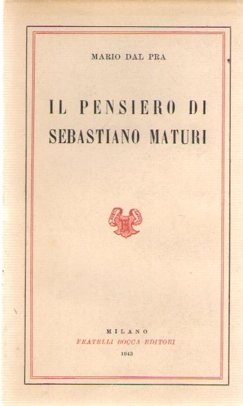 Il pensiero di Sebastiano Maturi