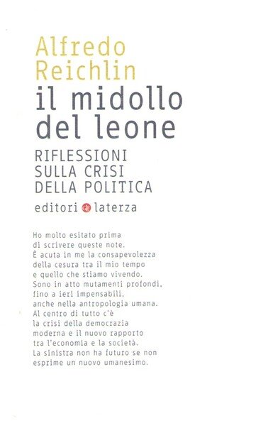 Il Midollo Del Leone. Riflessioni Sulla Crisi Della Politica | Immagine principale