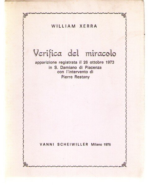 Verifica Del Miracolo Apparizione Registrata Il 26 Ottobre 1973 in … | Immagine principale