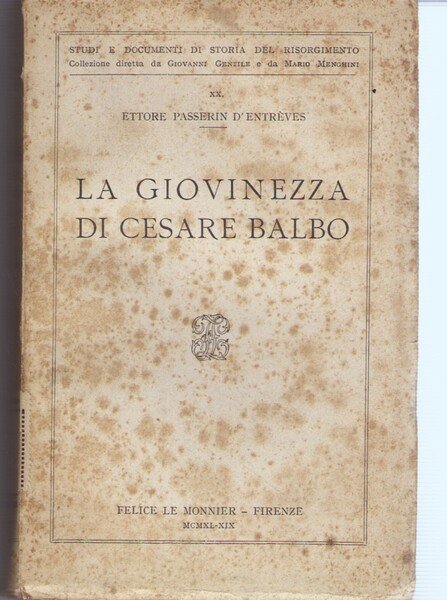 La Giovinezza Di Cesare Balbo