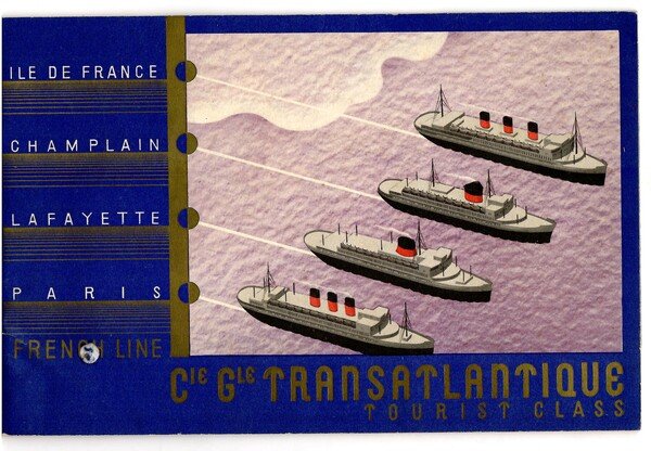Compagnie Generale Transatlantique Ile De France - Paris - champlain …