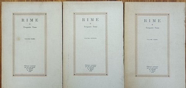 Rime Tre Volumi