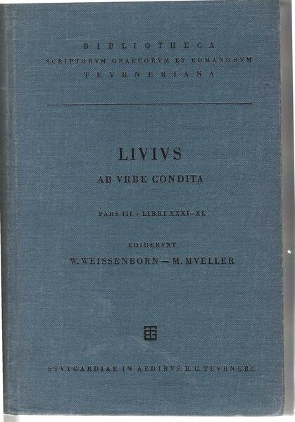 Ab Urbe Condita Pars III Libri XXXI-XL | Immagine principale
