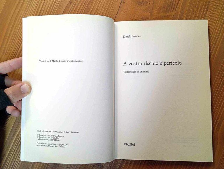 A vostro rischio e pericolo. Testamento di un santo