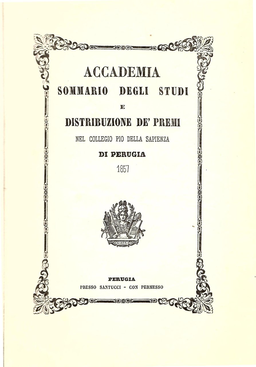 Accademia - Sommario degli studi e distribuzione de' premi nel … | Immagine principale