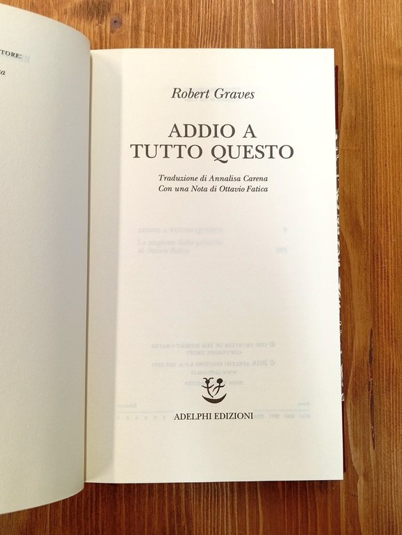 Addio a tutto questo