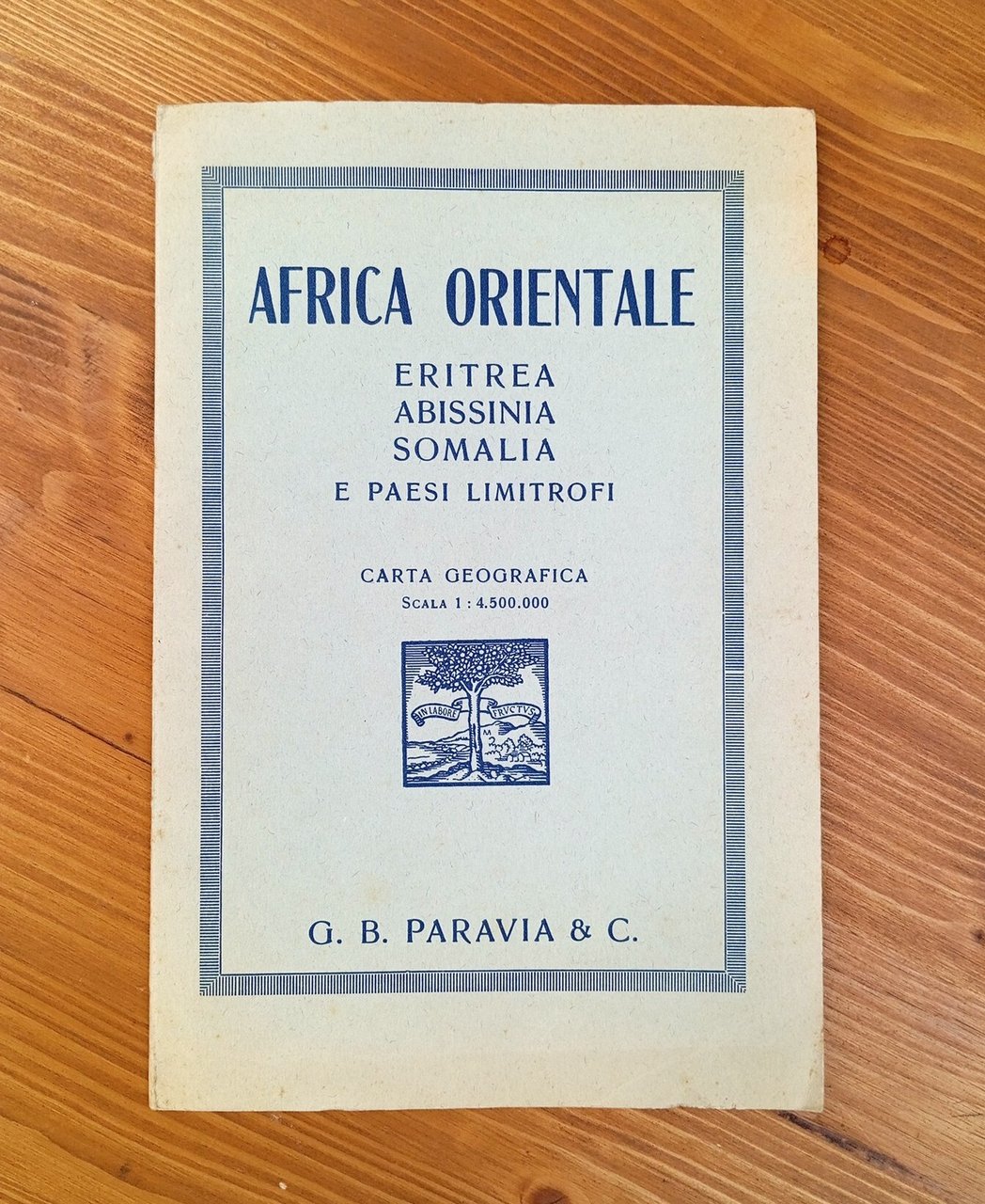 Africa Orientale: Eritrea, Abissinia, Somalia e Paesi limitrofi. Carta geografica, …