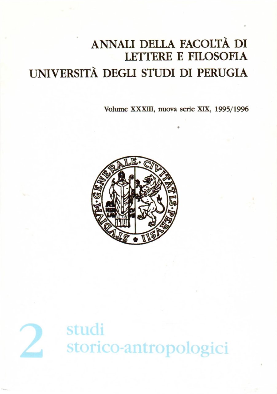 Annali della facoltà di Lettere e Filosofia Università degli Studi … | Immagine principale