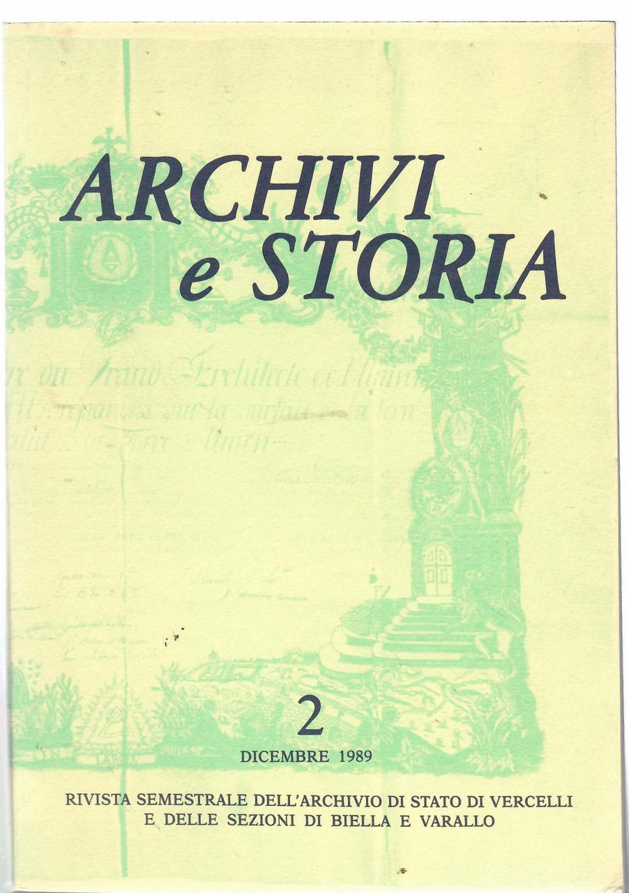 Archivi e Storia N.2 Dicembre 1989 | Immagine principale