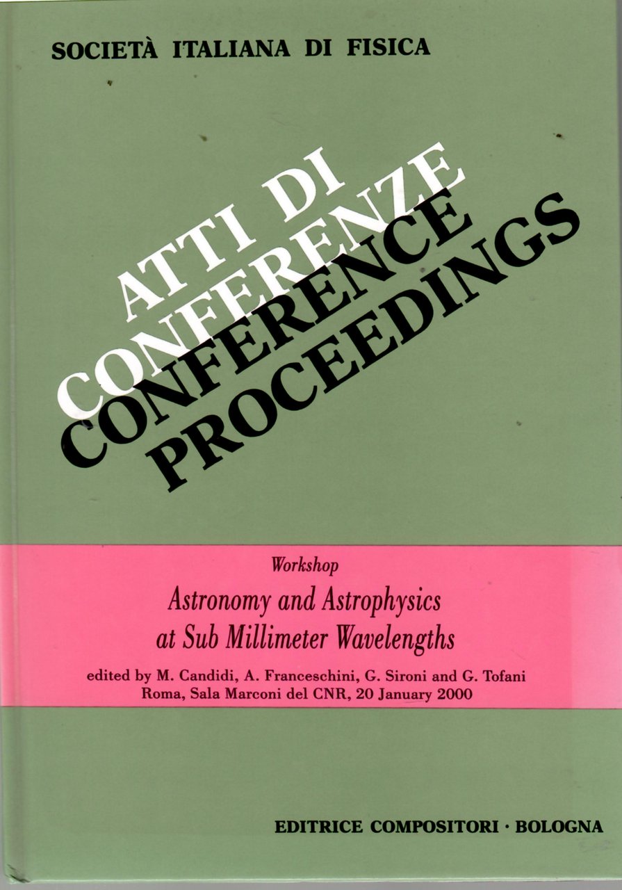 Astronomy and astrophysics at sub millimeter Wavelengths | Immagine principale