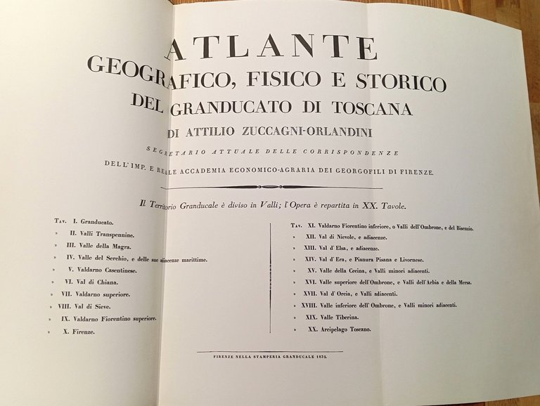 Atlante geografico, fisico e storico del Granducato di Toscana