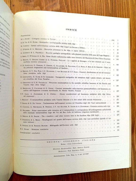 Atti del colloquio sul tema "L'orogenesi ercinica nelle Alpi". Bergamo, …