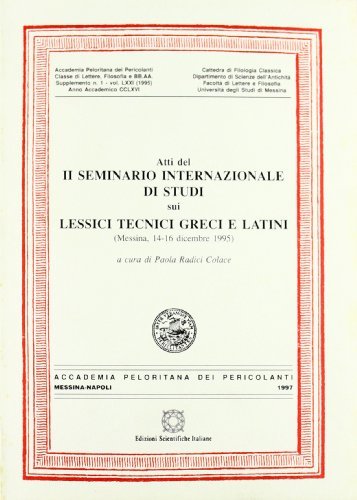 Atti del II Seminario Internazionale di Studi sui Lessici Tecnici … | Immagine principale